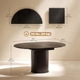 thumbnail image 3 of HOMCOM Extendable Dining Table 43.5"-59" Farmhouse Kitchen Table Black, 3 of 10