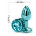 thumbnail image 5 of Rear Assets Aluminum Anal Plug, Small, Teal, 5 of 5