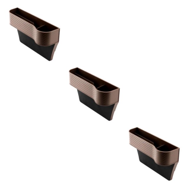 mmirethe Gap Filler Organizer High Performance with Cup Holder Brown Right 3Set