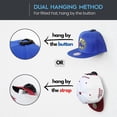 thumbnail image 4 of IMENGL Clearance! Delayuji Hat Rack for Wall Hat Hook for Baseball Caps Upgraded Adhesive Hat Holder Strong Hat Hooks for Ear Headbands（With A Screw and Adhesive Tape） One Size Multi-Color, 4 of 7