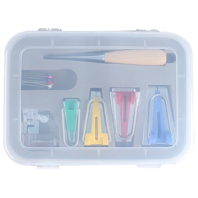 maskred 16pcs Multifunction Fabric Bias Tape Maker Set Tool Sewing Bias Binding Maker