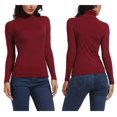 thumbnail image 4 of T-shirt Col Roulé Manches Longues Ajusté Extensible Basique Noir TG, 4 of 6