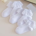 thumbnail image 4 of Girls White Socks Kids White Socks Solid Breathable White Socks 10Pc, 4 of 8