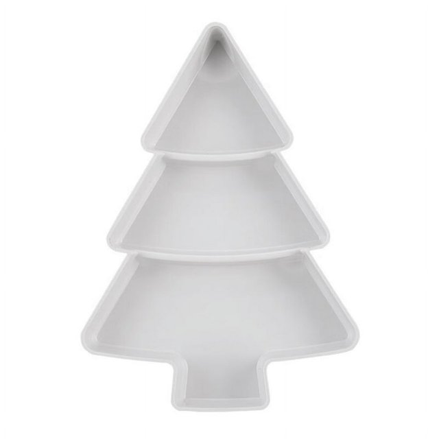 1Pcs Christmas Tree Shaped Living Room Candy Snacks Nuts Snack Tray Home Kitchen Supplies Breakfast Plate Tray Tableware