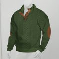 thumbnail image 4 of FAIWAD Mens Long Sleeve Pullover Tops Stand Collar Button Down Classic Color Block Plus Size Tops, 4 of 4
