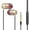 Gold, variant on In-Ear Headphones with Microphone - 3.5mm Wired Earbuds, Stereo Sound, Powerful Bass - for iOS, Android, Laptops, MP3, Gaming, 100cm Cable