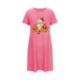 thumbnail image 2 of Sakmal Chemises de Nuit Confortables pour Femmes Grande Taille Courtes Roses d'Halloween Chemise de Nuit Imprimé Citrouille Manches Courtes Chemises de Nuit pour Femmes, 2 of 5