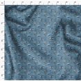 thumbnail image 4 of Soimoi Velvet Fabric Stripes & Whale Fish Ocean Printed Fabric 1 Yard 58 Inch Wide, 4 of 5