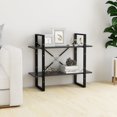 thumbnail image 1 of vidaXL 2-Tier Book Cabinet Grey 80x30x70 cm Engineered Wood, 1 of 4