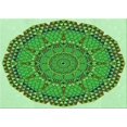 thumbnail image 1 of Ahgly Tapis Rectangulaire Lavable en Machine Intérieur Vert Jade Transitionnel, 4 Pieds x 6 Pieds, 1 of 7