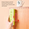 thumbnail image 4 of Ruiboury ABS Power Socket Holder Replacement Solid Color Punch-free Self-adhesive Office Living Room Bedroom Fixer Rack Sticker Blue, 4 of 6