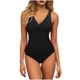 thumbnail image 1 of JMYHOAM One Piece Swimsuit Women Swimwear Women Solid Color Backless Strap Bikini Swimsuit Bikini Color Blocking Off-Shoulder Set, 1 of 8