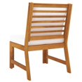 thumbnail image 3 of vidaXL Sectional Middle Sofa with Cream Cushion Solid Acacia Wood, 3 of 4