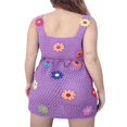 thumbnail image 3 of Women Two-Piece Clothes Set Floral Sleeveless Crop Tops And Knitted Skirt, 3 of 6