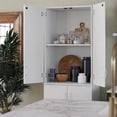 thumbnail image 3 of Armoire de rangement à 4 portes Mainstays de 72 po, blanc, 3 of 8