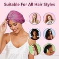 thumbnail image 4 of 1PC Adjustable Silk Satin Hair Bonnet Double Layer for Sleeping Satin Imitation Silk Defend Hair Comfortable, 4 of 5