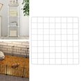 thumbnail image 3 of Portable Panel, DIY Cage Iron Expandable Wire Fence Supplies for Camping Guinea Yard Rabbit Hamster plain white Grid, 3 of 8