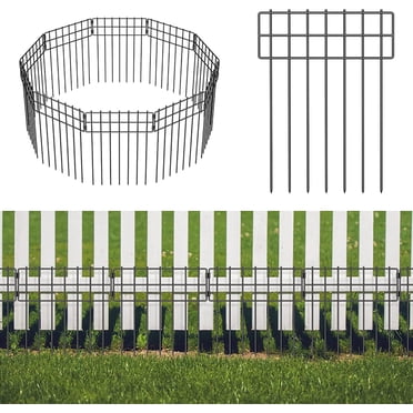 NEX 10Pcs Garden Fence Panels Lawn Flower Rustproof Animal Barrier Border Yard Decor