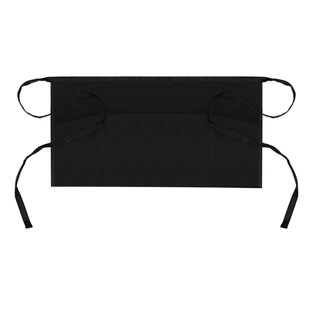 Bovemsi Apron Sleeve Adult Waterproof 3 Pockets Waterdrop Resistant Waitress Waist Apron Chef Apron