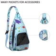 thumbnail image 2 of Nautical Night Sea Creatures Backpack - Glow-in-the-Dark Shark & Dolphin, 2 of 4