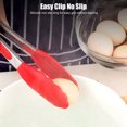 thumbnail image 3 of Pinces de Cuisine, Pinces de Service pour Aliments Sûrs pour la Cuisson Rouge, Noir, 3 of 8
