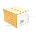 thumbnail image 2 of Miangastore Acrylic Tip Collection Box With Lock Money Storage Container Suggestion Box Raffle Cash Box For Bartender Bars Restaurants, 2 of 8