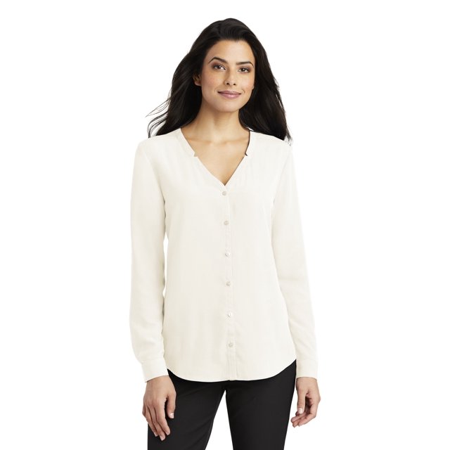 Port Authority Women's Long Sleeve Button-Front Blouse
