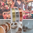 thumbnail image 3 of Tarnish-Resistant Copper Beading Wire, 0.8mm Diameter, 2.5m/8.2ft per Roll, Rhodium Color, Soft & Durable for DIY Jewelry Making (Necklaces, Bracelets), Handicrafts, Garment Decoration, Flower, 3 of 7