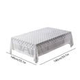 thumbnail image 1 of Btomtd Nappes avec Franges Housse Décorative pour Canapé 55x55 Pouces Nappe Lavable Carrée pour Mariage Fête Lavable en Machine, Blanc, 1 of 6