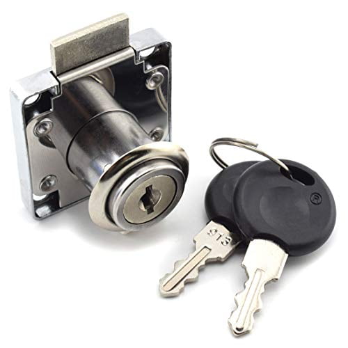 SDTC Tech Drawer Lock with Keys and Matching Screws for Cabinet / Wardrobe / Cupboard / Office Desk etc. (Cylinder Cam Length 22 mm)