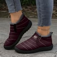 thumbnail image 2 of Leozcaa Bottes d'Hiver pour Femmes avec Doublure Chaude Confortable, Bottillons à la Cheville pour l'Extérieur, à Enfiler, Imperméables, Bottes Courtes, 2 of 8