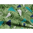 thumbnail image 4 of oneOone Rayon Green Fabric Texture & Triangle Geometric Sewing Material Print Fabric By The Yard 56 Inch Wide, 4 of 5