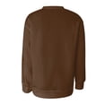 thumbnail image 4 of Hauts pour Femmes Manches Longues Amples Décontractés Tunique Plissée Boutonnée Imprimé Halloween Vert Armée L, 4 of 6