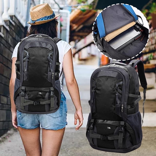 RXIRUCGD 2025 New Multi Functional Mountaineering Bag Summer Large Capacity Waterproof Outdoor Hiking Backpack Travel Load Reduction Backpack