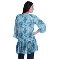 thumbnail image 4 of Moomaya Printed Georgette Shrug Ruffled Back Drop Hem Beach Cover Up For Women, 4 of 5