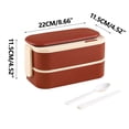 thumbnail image 3 of LSLJS 304 Stainless Steel Double-layer Lunch Box Sealed and Divided for Students Office Workers Portable Lunch Box Household Work Fresh-keeping Box, Portable Lunch, 3 of 3