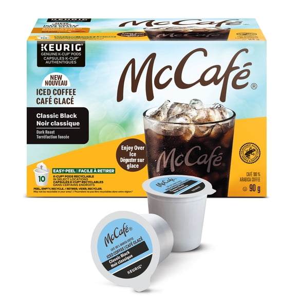McCafé Classic Black Iced Coffee, Dark Roast, K-Cup Pods