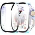 thumbnail image 1 of KOMI 2-Pack for Apple Watch Ultra/Ultra 2 49mm PC All-Around Screen Protector Case, Tempered Glass Screen Protector Case Ultra-Thin for iWatch Ultra/iWatch Ultra 2 49mm Protection Cover -Color Clear, 1 of 5