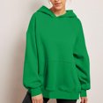 thumbnail image 2 of RKSTN Chandails à Capuchon pour Femmes Mode Automne 2023 Décontracté Couleur Unie Chandails à Capuchon Manches Longues Chandail Chaud à Enfiler Hauts avec Poches, 2 of 6