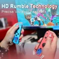 thumbnail image 4 of Remplacement pour Manette Switch Compatible avec Switch/Lite/OLED, Manette Sans Fil Prenant en Charge la Double Vibration, Gyroscope 6 Axes, Réveil, Commandes de Mouvement, Capture d'Écran, G/d, 4 of 7