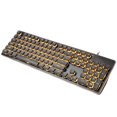 thumbnail image 1 of USB Wired Gaming Keyboard Orange Light Backlit Waterproof Silent Mechanical Keypad 104 Keys Luminous Keypads Entertainment, 1 of 9