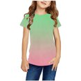 thumbnail image 2 of Plebaso T-Shirt à Manches Courtes pour Bébés Garçons Filles, Couleur Dégradée, Col Rond, Haut, Vêtements d'Été pour Bébé, 2 of 3