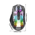thumbnail image 3 of Save Big! Transparent RGB Gaming Mouse, 5-Gear DPI Adjustment, Wired, Wireless & Bluetooth Connection, for PC & Laptop Gaming, 3 of 6