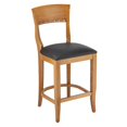 thumbnail image 1 of Beechwood Mountain Beidermier 24" Counter Stool in Cherry and Black, 1 of 1