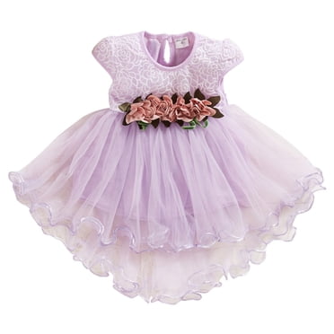 Robes de Princesse pour Filles Tout-Petits Bébé Enfants Filles Fleurs Floral Tulle Froncé Robes de Princesse Vêtements