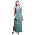 thumbnail image 1 of Bimba Floral Ladies Crew Neck Waist String Print Maxi Dress with Side Slits Summer Wear-XX-Large, 1 of 6