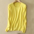 thumbnail image 3 of AherBiu Womens Long Sleeve Tops Basic Layer Top Tees Shirt Solid Color Crewneck Comfy Blouse, 3 of 3