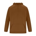 thumbnail image 5 of Pisexur Chandails en Molleton pour Hommes Couleur Unie à Capuche avec Cordon de Serrage Col Rond Manches Longues Mode Décontractée Ample Chandail avec Poche, 5 of 5