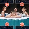 thumbnail image 3 of ALEKO Spa Gonflable Rond pour 4 Personnes avec Couverture, Bleu Clair et Blanc, 3 of 9
