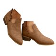 thumbnail image 3 of HBFAGFB Bottines pour Femmes à la Mode à Bout Pointu Bottes pour Femmes Polyvalentes Chaussures d'Automne Brun Taille 43, 3 of 7